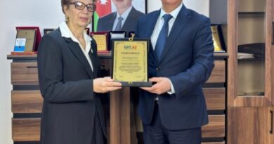 İctimai lider İradə Həsənova 65 illik yubileyi münasibətilə təltif edilib